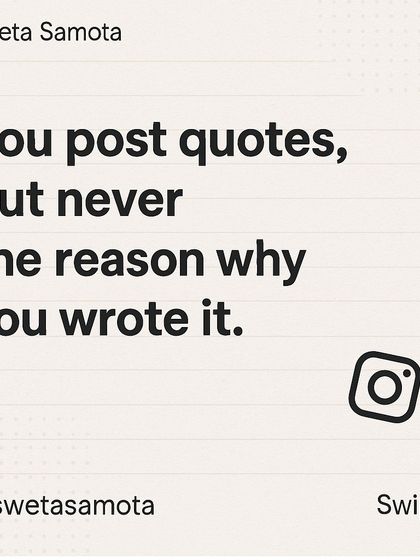 You post quotes from your book, but you never share the personal reason why you wrote it. People connect with the story behind the story.