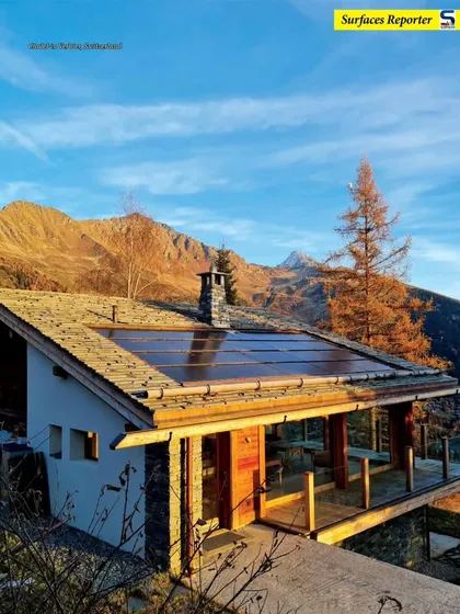 A magazine feature showcasing our Swiss chalet. It highlights how the design harmonizes with the stunning mountain scenery, a testament to our site-specific approach to architecture.