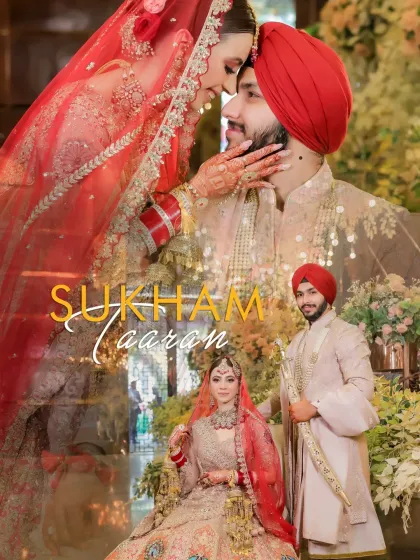A beautiful collage summarizing the wedding day, blending intimate portraits with classic couple poses.