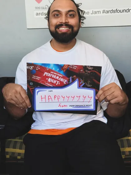 "HAPPY" says it all. The pure joy and excitement from one of our community members looking forward to Performance Night.