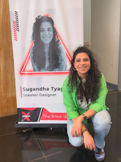 Posing next to my official standee at the TEDx event. It's moments like these that make all the hectic days and late nights as a one-woman army totally worth it.