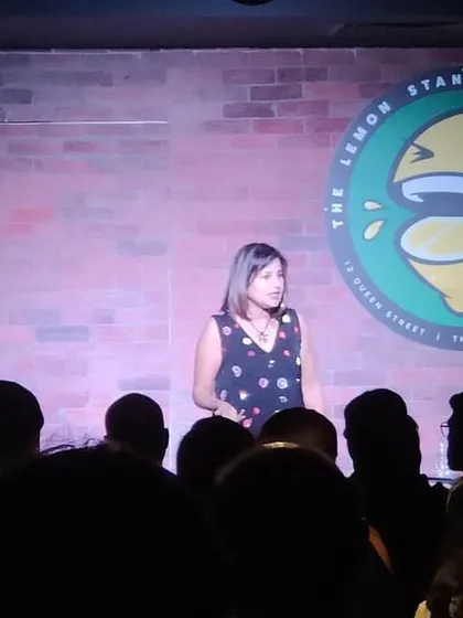 Another view of my performance at The Lemon Stand in Singapore. The intimate club setting allowed for great interaction with the audience.