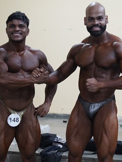 With my younger brother Kaku. It is my dream to see the next generation succeed.