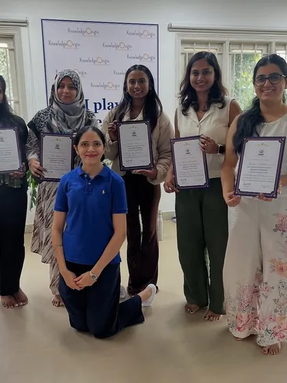 Completing a training session with me is a moment of pride and accomplishment. Here, a group of educators proudly displays their certificates after an intensive early numeracy workshop, equipped with new skills and renewed passion for teaching.