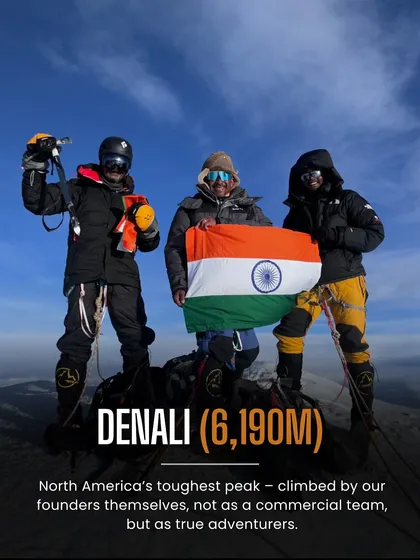 Our founder on the summit of Denali in North America. While not a commercial expedition for us, it showcases our team's expertise at the highest levels of mountaineering.