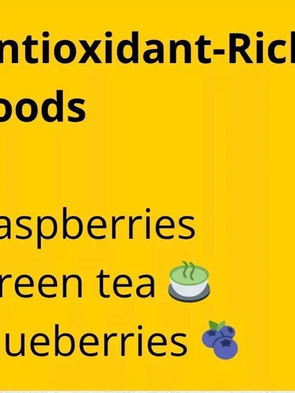 Fight off free radicals and keep your body healthy with antioxidant-rich foods. Some of my favorites are raspberries, blueberries, and a warm cup of green tea.