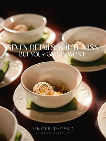 A graphic highlighting the importance of small details, like planned seating and curated plates, that your guests will surely notice.