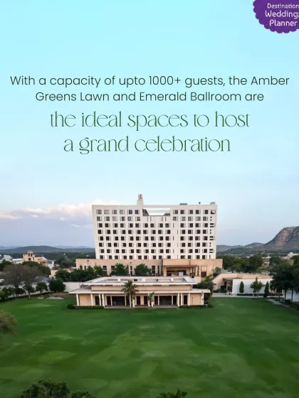 With a capacity of up to 1000 guests, the Amber Greens Lawn and Emerald Ballroom at DoubleTree Jaipur are ideal for a grand celebration.