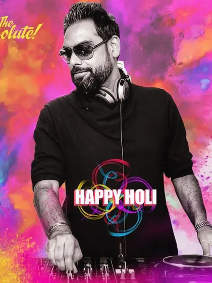 Happy Holi! A shot from a high-energy Holi day party, where I blend Bollywood, Punjabi, and electronic dance music to celebrate the festival of colors.