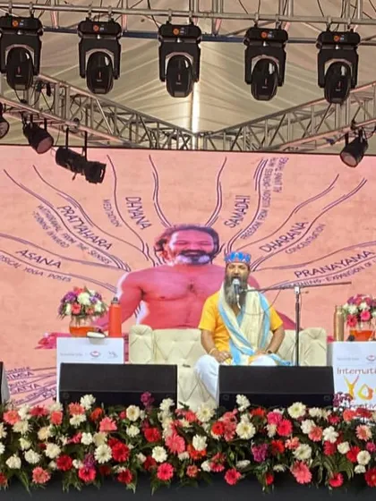 I often speak about the eight limbs of yoga, which provide a complete path to inner peace and self-realization. This session was about making these profound concepts accessible, showing how practices like asana, pranayama, and dharana can be integrated into our daily lives to move from suffering to santosh, or contentment.