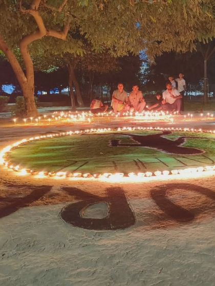 The team behind the beautiful rangoli at our Diwali get-together. Dedication shows both on and off the field.