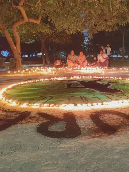 The team behind the beautiful rangoli at our Diwali get-together. Dedication shows both on and off the field.