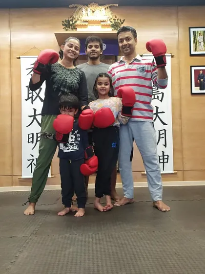 A family that kicks together, sticks together. I offer personal training for families who want to learn martial arts and get fit as a group.