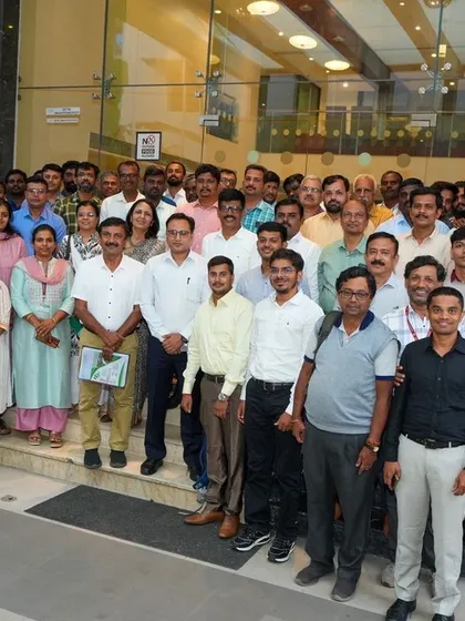 A group photo from the two-day training program on Micro Irrigation Automation organized by the Irrigation Association of India (IAI) in Bangalore.