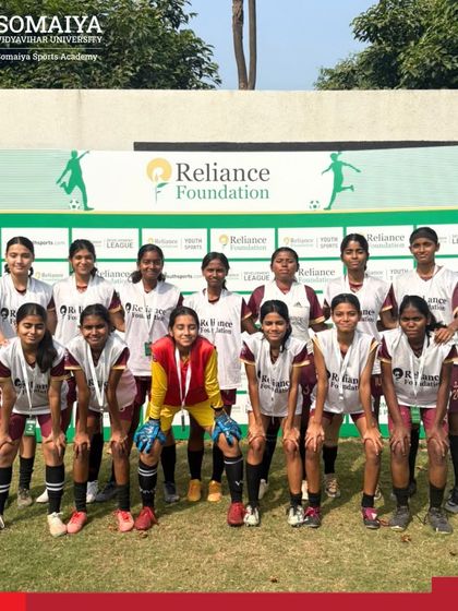 The victorious Somaiya FC U-17 girls' team after their convincing win in the RFYS tournament.