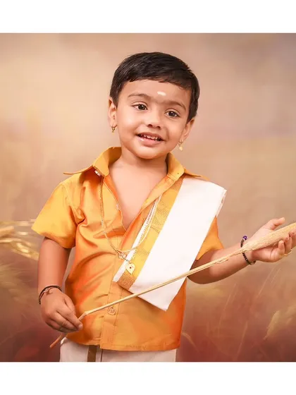 A charming close-up portrait of Megansh during his special pre-birthday photoshoot.