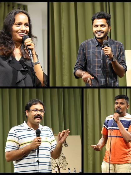 More talented individuals sharing their art and stories on the "Arali Katte" stage.