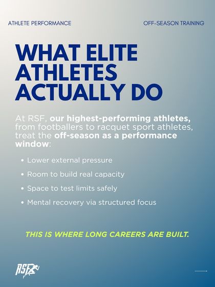What Elite Athletes Actually Do. Our highest-performing athletes treat the off-season as a performance window to build real capacity and test limits safely. This is where long careers are built.