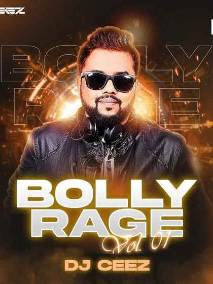 A promotional graphic for the "Bolly Rage Vol. 1" album, which was released exclusively on the All Indian DJs Music (AIDM) platform.