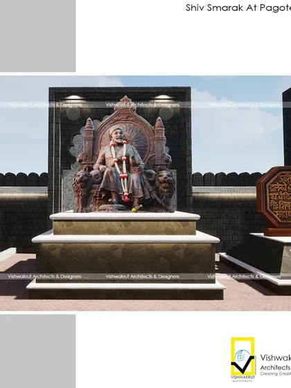 My design proposal for the Shri ShivSmarak in Uran, a project deeply rooted in Maratha heritage. This render shows the central statue of Chhatrapati Shivaji Maharaj, designed to be the focal point of a space that tells a story of valor and history through its architecture.