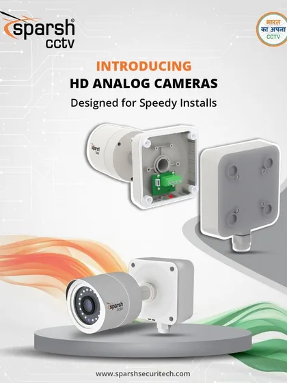 This is our installer's favorite range of HD Analog Cameras. With a cable-free junction box and built-in surge protection, they are designed for speedy, clean, and reliable installations.