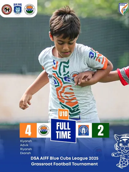 Our U10 team dominated with a 4-2 win, thanks to goals from Kiyansh, Advik, Riyansh, and Ekansh.