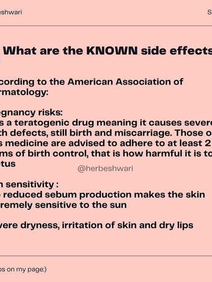 An infographic series on Isotretinoin for acne. As a nutritionist, I share my thoughts on its known side effects, like pregnancy risks and sun sensitivity, and why I believe addressing the root cause of acne is a better long-term strategy than suppressing a natural function of the skin.