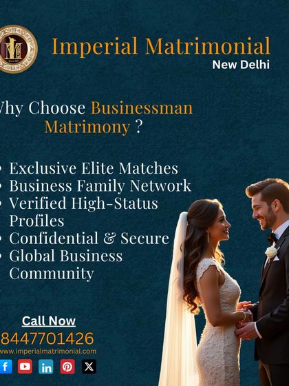 My businessman matrimony service connects clients to an exclusive network of elite business families. I provide verified, high-status profiles with a confidential and secure process.