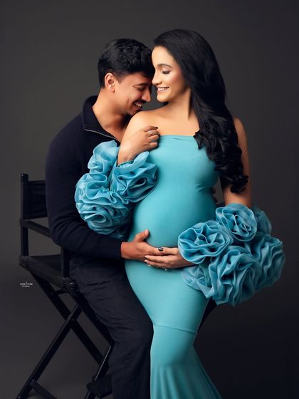 A closer shot of their happy smiles. You can just feel the love and excitement between them.