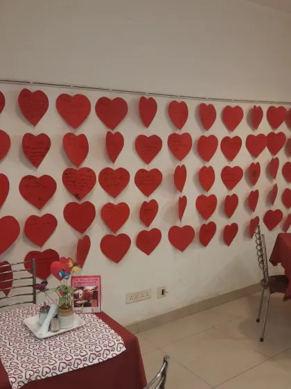 Another view of our dining area, completely transformed for the season of love.