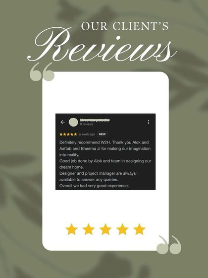 WallsToHome Interiors - Turnkey Home Interiors Our Clients' Reviews photo 9