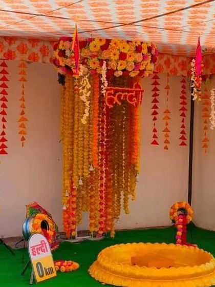 Shanaya Decorations - All-Inclusive Ceremony Packages (Haldi & Mehendi) Haldi Ceremony Backdrops photo 37