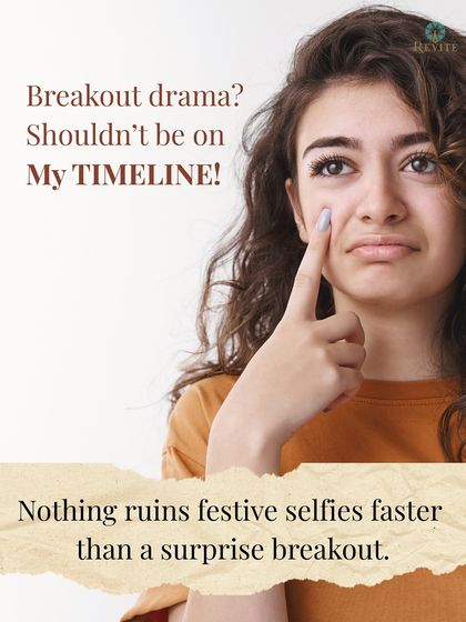 Breakout drama on your timeline? Not anymore. A surprise pimple can ruin a festive selfie, which is why I created a gentle yet effective solution to keep your skin clear and confident.