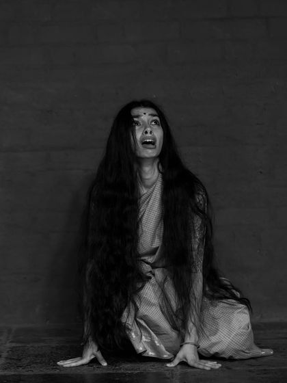 These images are part of my deep dive into 'Bhaya Rasa' or the emotion of fear. Each photo captures a different stage of this intense feeling, from apprehension to outright terror, showcasing the narrative range of abhinaya.