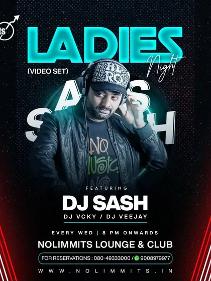 Another poster for the Ladies' Night, showing the consistency of my weekly events.