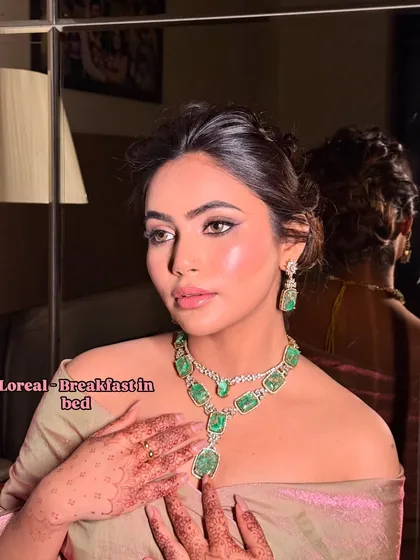 A close-up showing the lip products used for this look. I love creating the perfect nude lip to balance a dramatic eye.