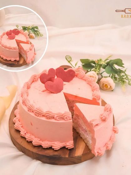 Sweeten your day with our freshly baked Strawberry Cake. Made with fresh strawberries, this cake is a celebration of quality and flavor, perfect for any occasion.