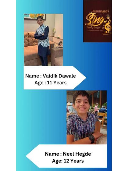 We were so happy to have these two young singers as finalists in our 'Singathon' event. Their dedication at such a young age is inspiring.