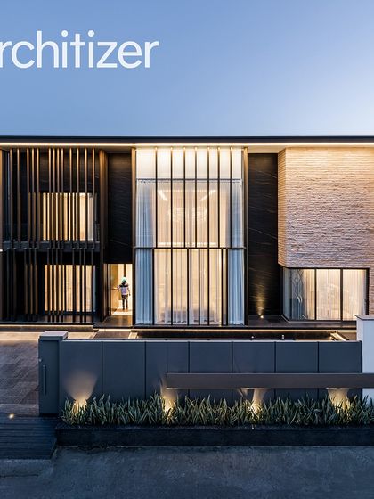 The facade of Silhouette, featured in Architizer, is designed for both privacy and aesthetic impact. The bronze screens allow for partial visibility while shielding the interiors, creating a sophisticated and functional design element.