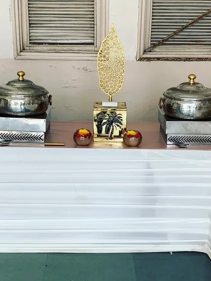 Another view of the birthday party setup, highlighting the use of our signature golden decor pieces to create a cohesive and stylish theme.