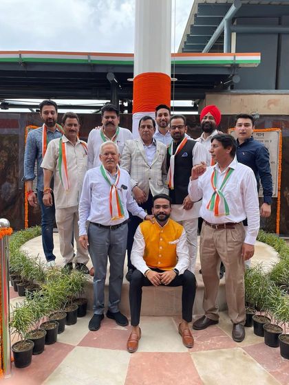 Posing with my colleagues during the Independence Day flag hoisting program at Rohini Court. It is a privilege to celebrate our nation's freedom with the very people who work to protect its laws.