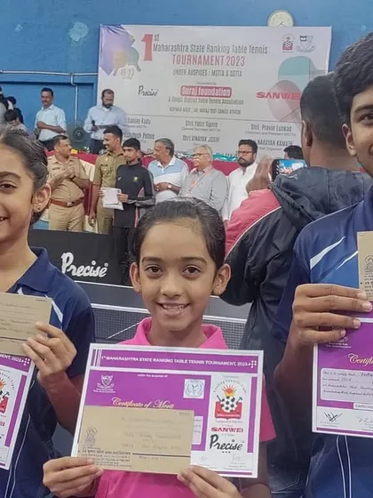 A closer look at our young champions with their certificates of merit and prize money from the Maharashtra State Ranking tournament.