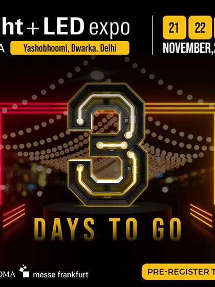3 days to go! The countdown is almost over. Gear up for an event that will showcase the latest advancements in lighting.