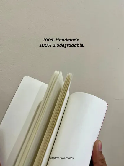 The paper we use in our Kaagaz notebooks is 100% handmade and 100% biodegradable. It’s our way of creating stationery that is as kind to the planet as it is to you.