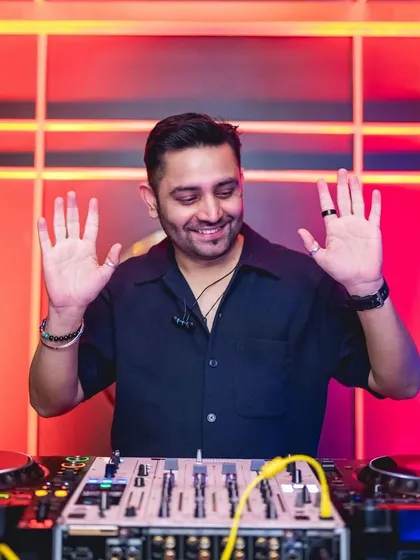 All smiles behind the decks at Gawky Goose.