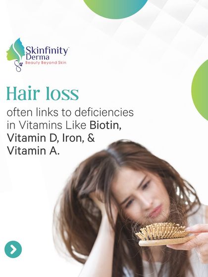 Often, hair loss is linked to internal health, especially deficiencies in vitamins like Biotin, Vitamin D, and Iron. Identifying these is a key part of my diagnostic process.