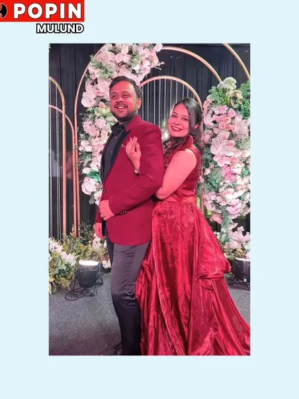 Dressed in red and stealing hearts. This client couple looks stunning in a red gown and a matching maroon tuxedo, a perfect pairing for a reception or anniversary party.
