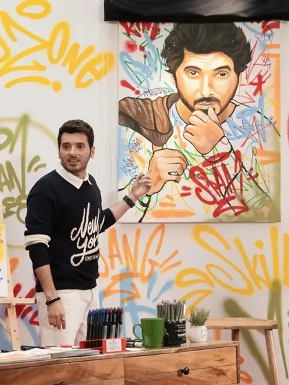 Presenting my portrait to the amazing actor Divyenndu, aka Munna Bhaiya. This was another piece for the Uni-ball Posca campaign, where I blended his portrait with my graffiti style.