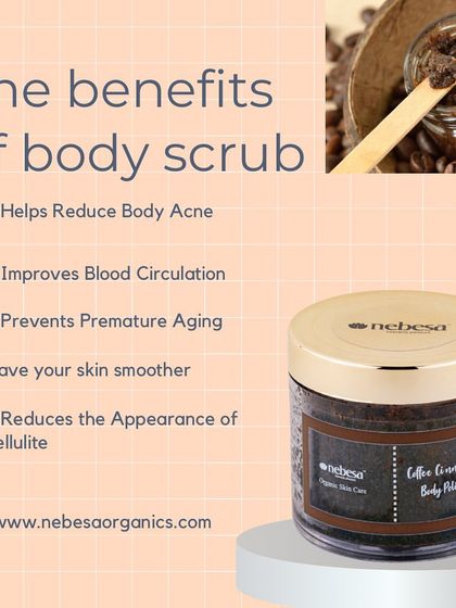 My Coffee Cinnamon Body Polish has many benefits. It helps reduce body acne, improves circulation, prevents premature aging, and leaves your skin feeling incredibly smooth. It's one of my best-selling scrubs for a reason.