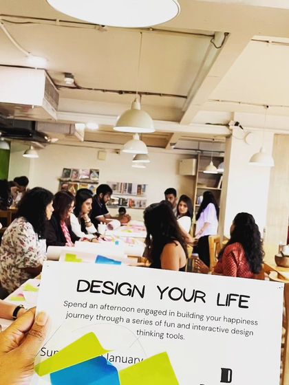 A glimpse into the "Design Your Life" workshop, an interactive session filled with fun activities and brainstorming for a happier life.
